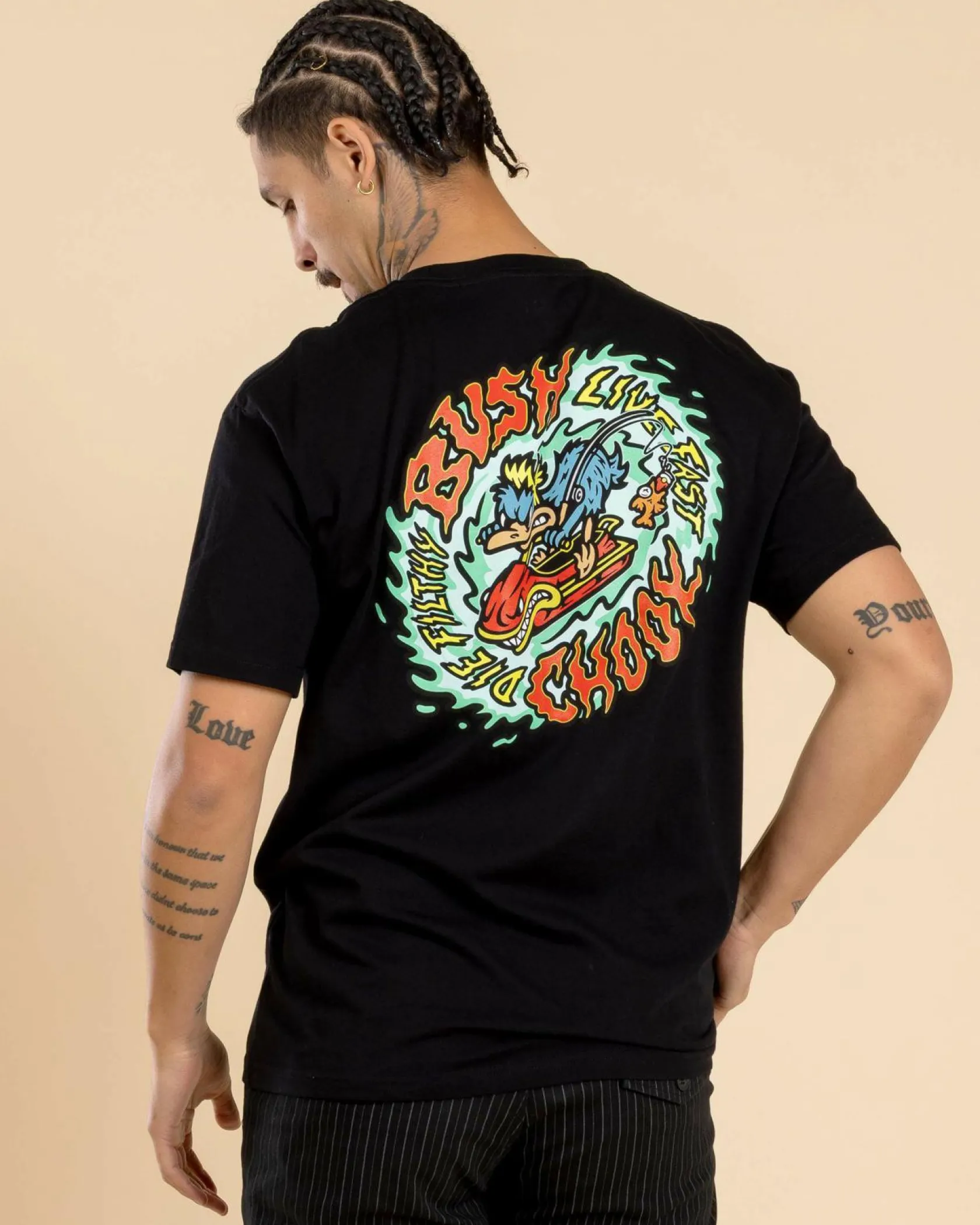 Bush Chook Fast & Filthy T-Shirt Black Outlet