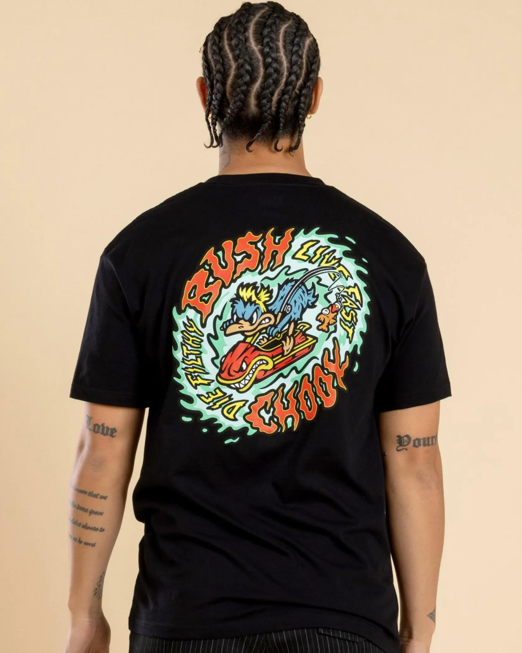Bush Chook Fast & Filthy T-Shirt Black Outlet