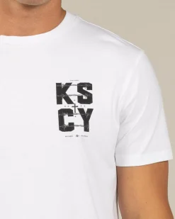 Kiss Chacey Fenced Dual Curved T-Shirt Optical White Discount
