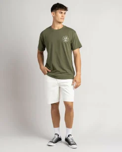 Jacks Find Paradise Surf T-Shirt Army Green Outlet