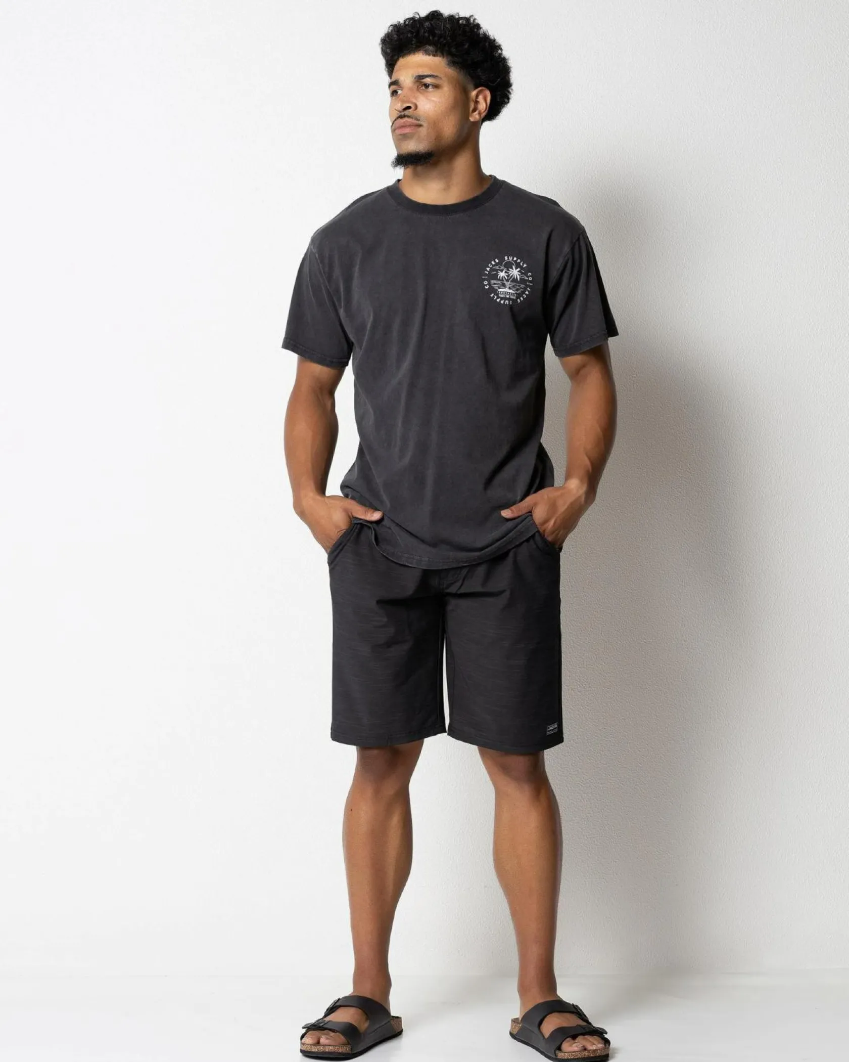 Jacks Find Paradise T-Shirt Black Acid Clearance
