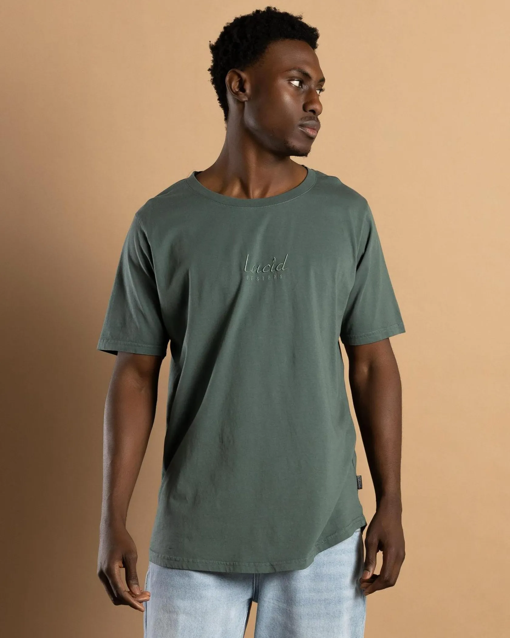 Lucid Finesse T-Shirt Over Dye Green Clearance