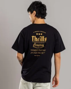 Thrills Finest Tasting T-Shirt Black/gold Clearance