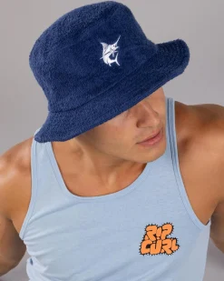 Salty Life Fish Off Bucket Hat Navy Discount