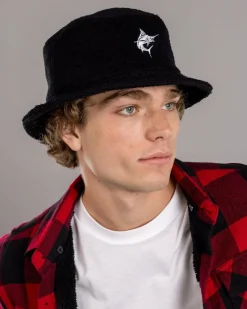 Salty Life Fish Off Bucket Hat Black Clearance