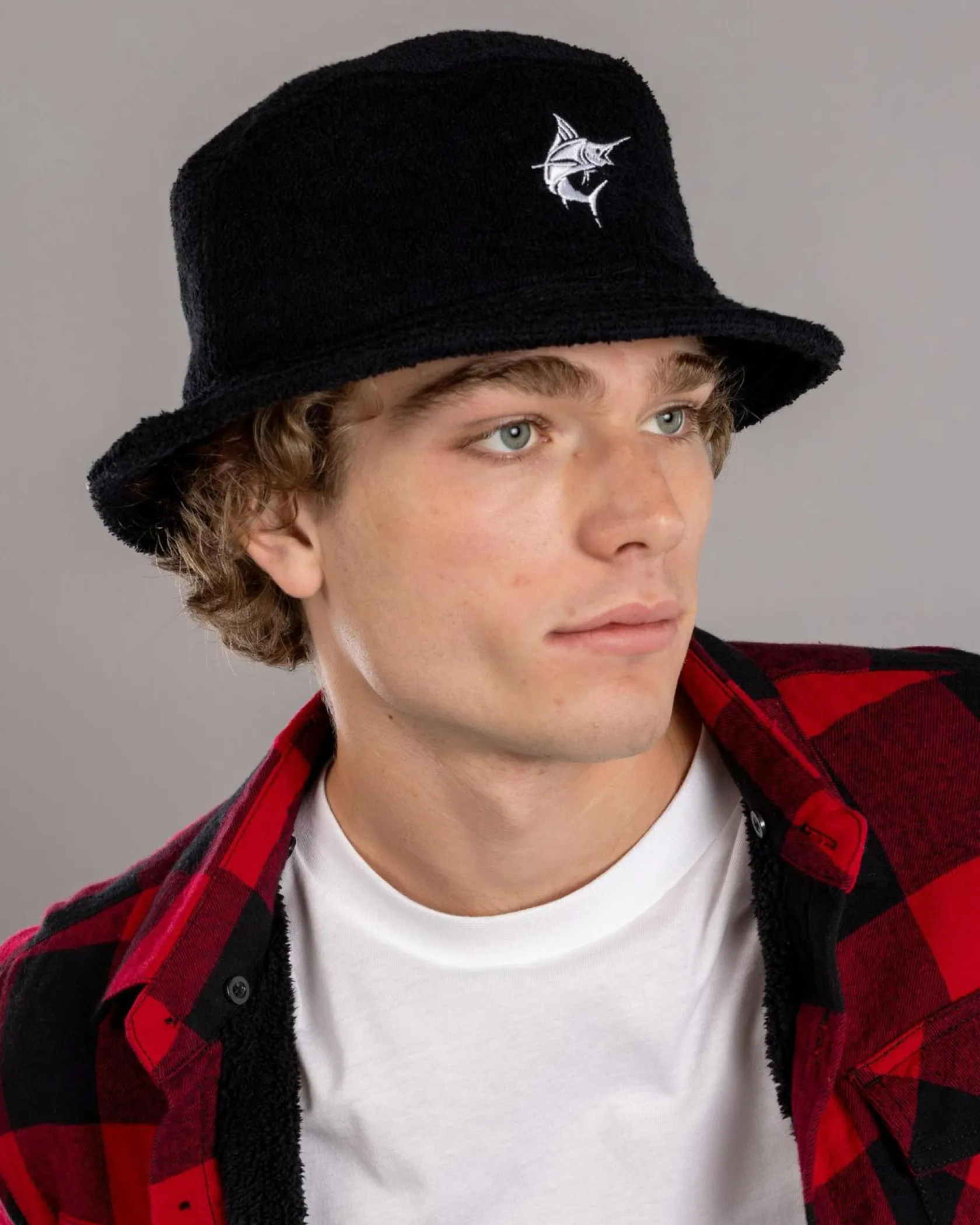 Salty Life Fish Off Bucket Hat Black Clearance
