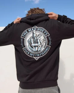 The Mad Hueys FK Off Fish On Hoodie Black/blue Outlet