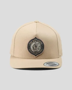 The Mad Hueys Fk Off Fish On Snapback Cap Tan New