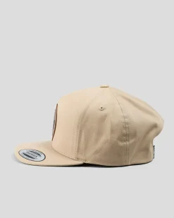 The Mad Hueys Fk Off Fish On Snapback Cap Tan New