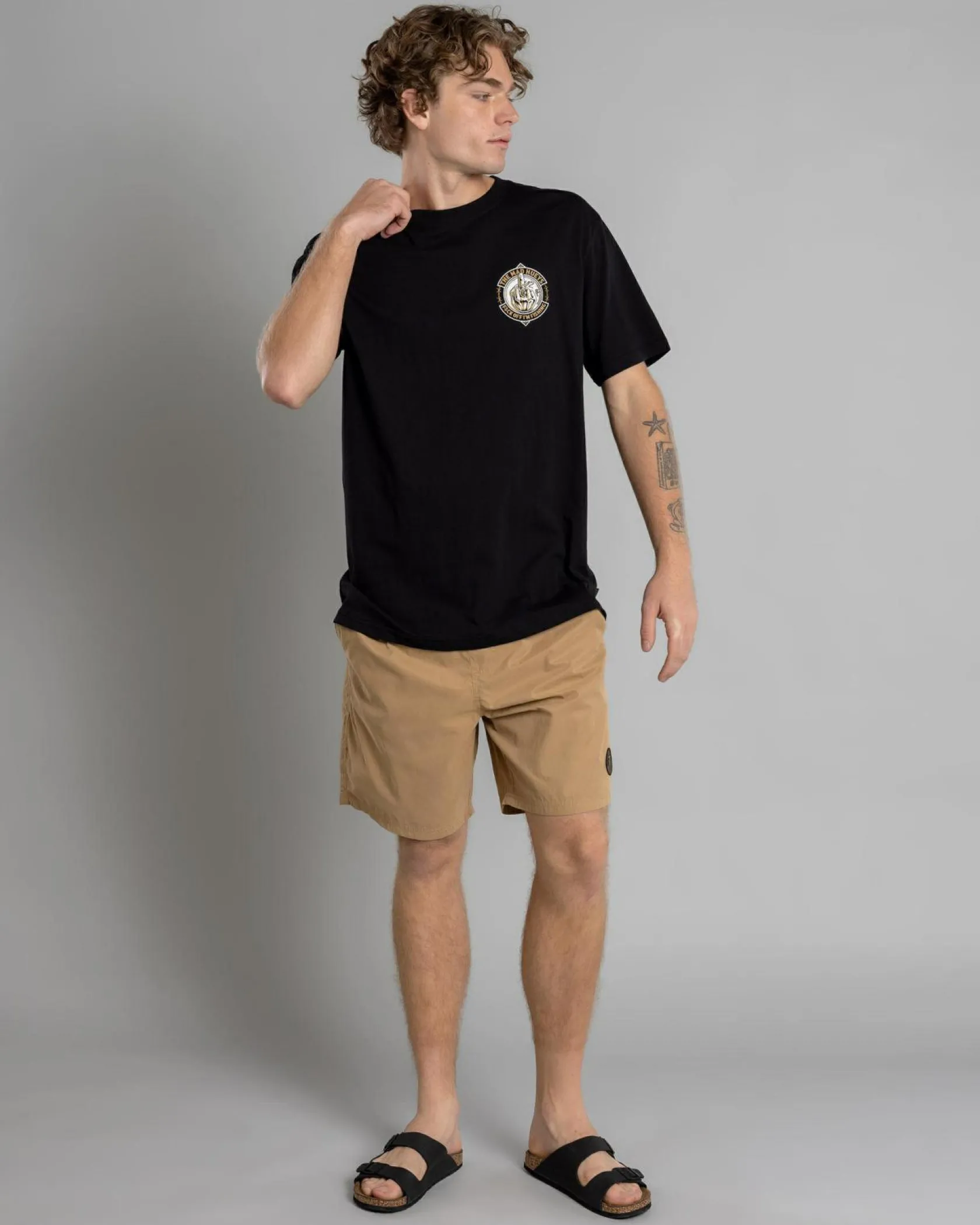 The Mad Hueys FK Off Fish On T-Shirt Black Clearance