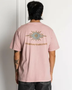 Rhythm Flame Printed Vintage T-Shirt Mauve Online