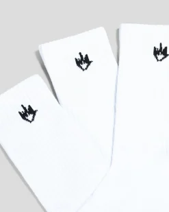 Afends Flame Socks 3 Pack White Best