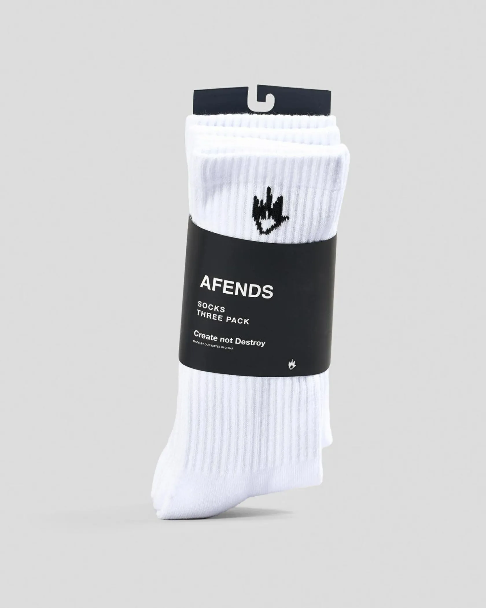 Afends Flame Socks 3 Pack White Best
