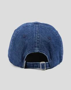 Spitfire Flames Script Strapback Cap Denim Sale