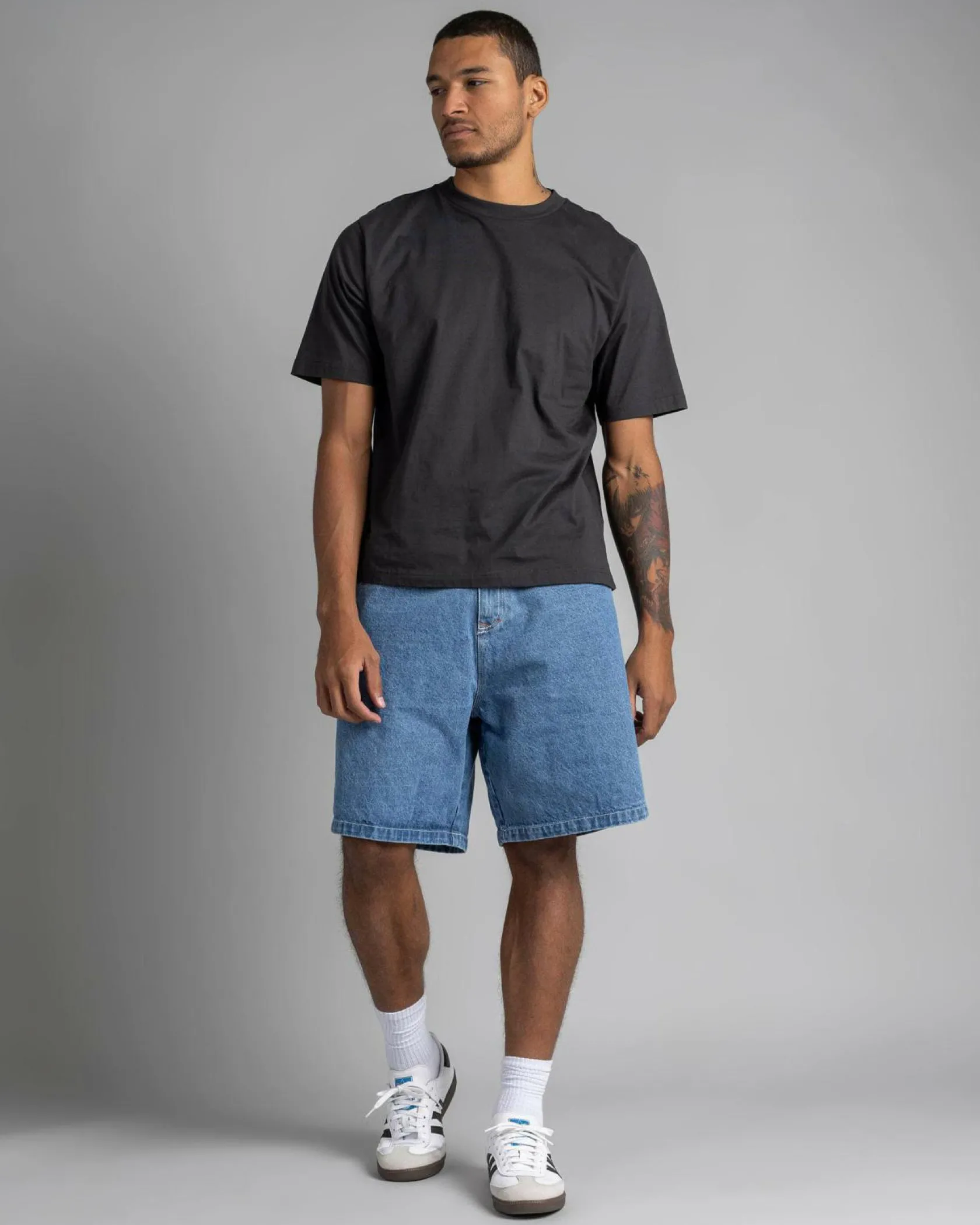 Rusty Flip Daddy 2.0 Jean Shorts Middy Blue
