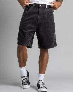 Rusty Flip Daddy Cord Shorts Coal Discount
