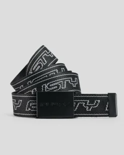 Rusty Flip Daddy Web Belt Black/persimmon Orange Hot