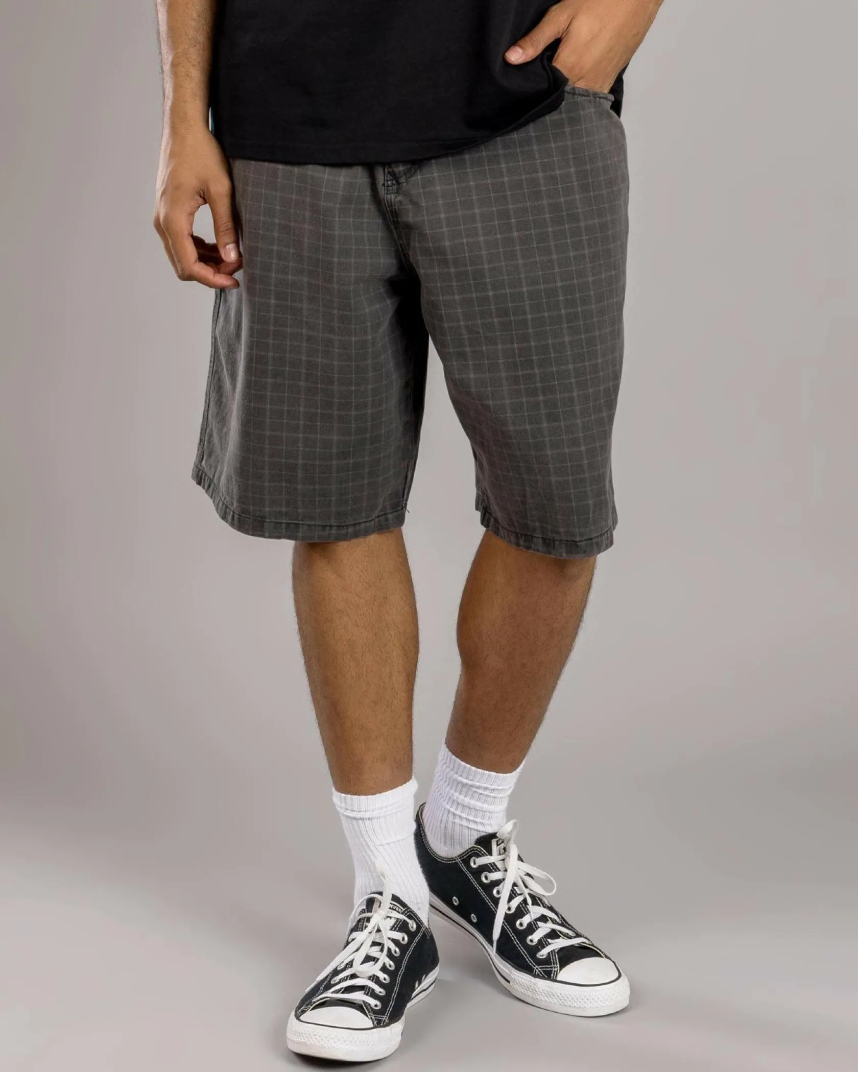 Rusty Flip Rambo Denim Shorts Black
