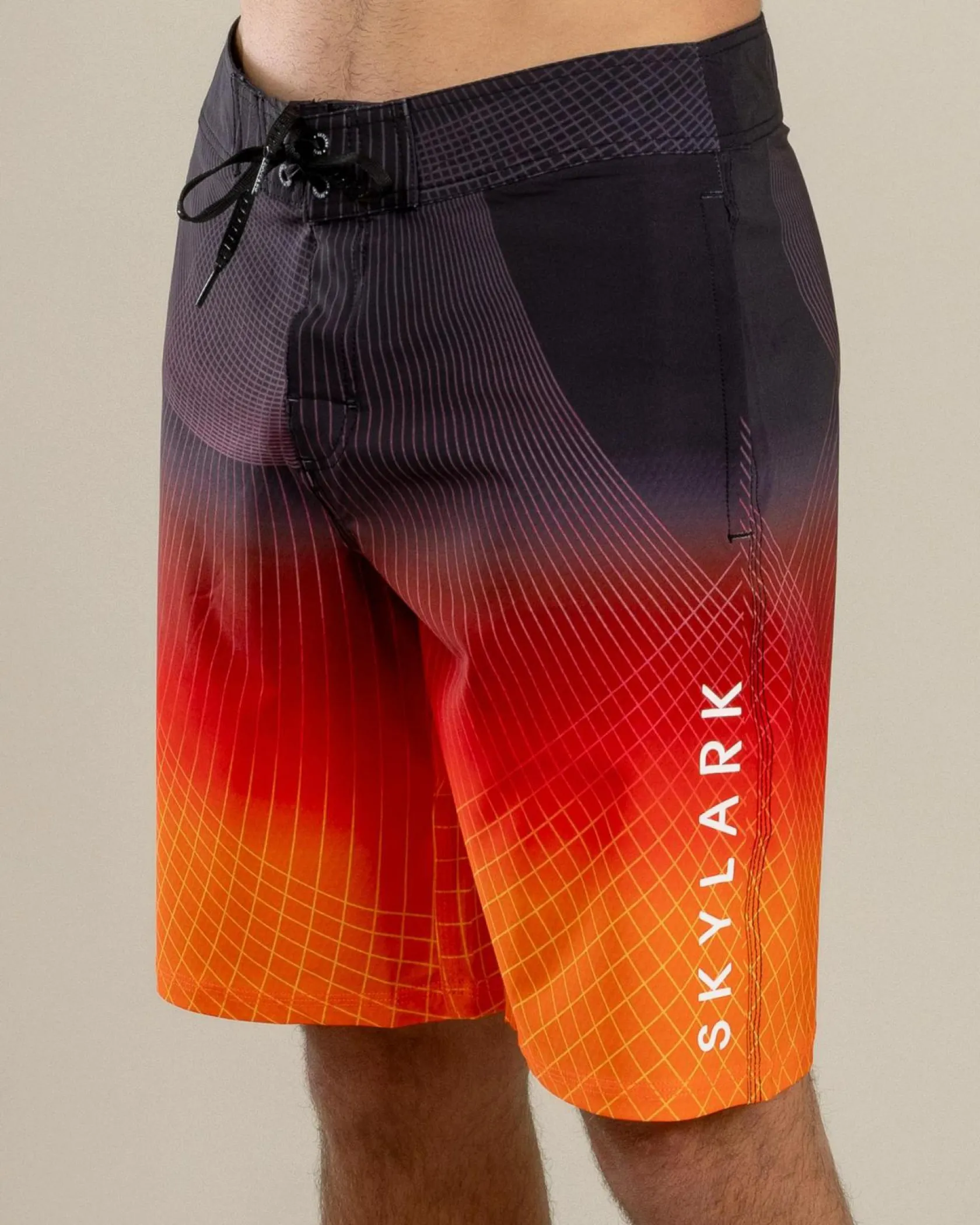 Skylark Flow Board Shorts Black/ Orange Clearance