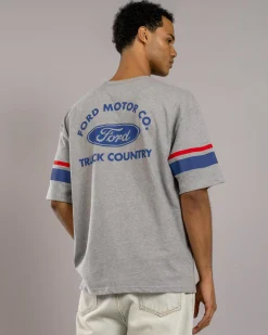 Brixton Ford Truck Country Jersey T-Shirt Heather Grey Outlet