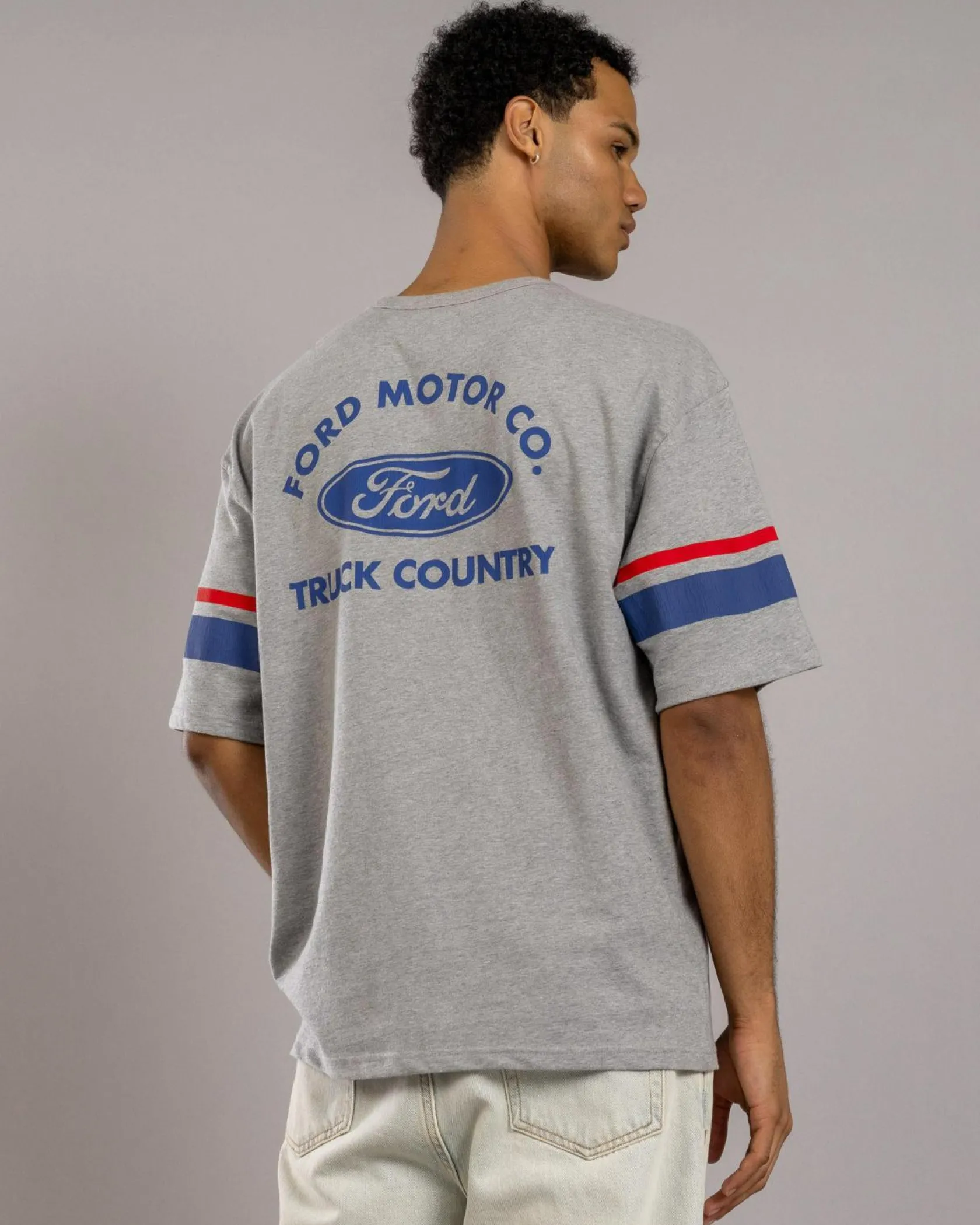 Brixton Ford Truck Country Jersey T-Shirt Heather Grey Outlet