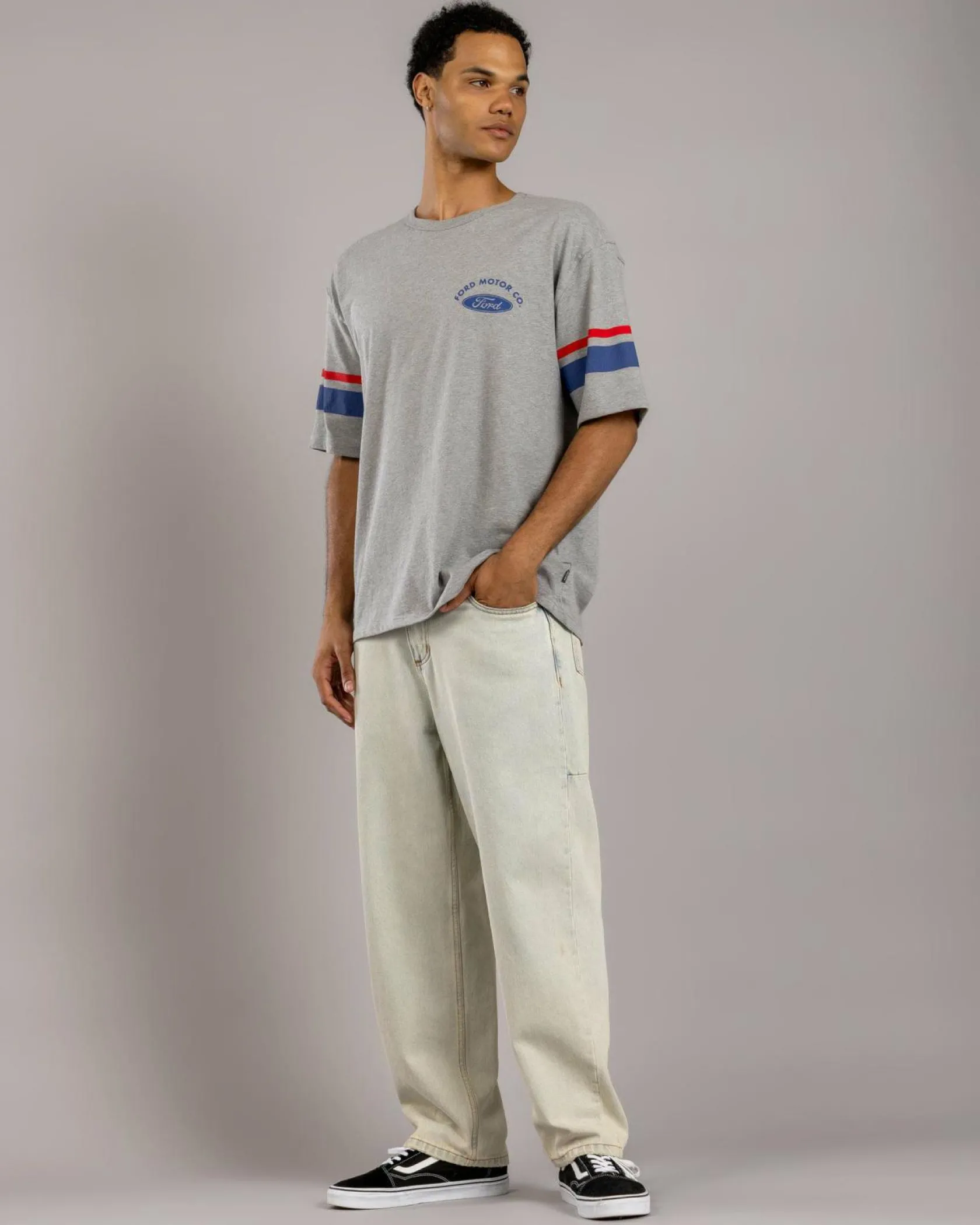 Brixton Ford Truck Country Jersey T-Shirt Heather Grey Outlet