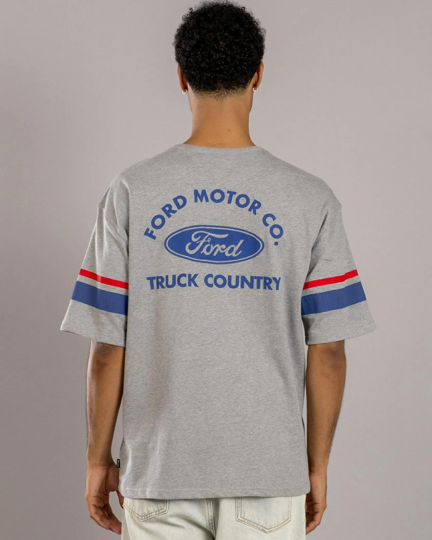 Brixton Ford Truck Country Jersey T-Shirt Heather Grey Outlet