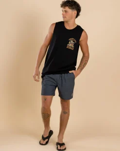 Salty Life Formal Elastic Waist Shorts Charcoal Clearance