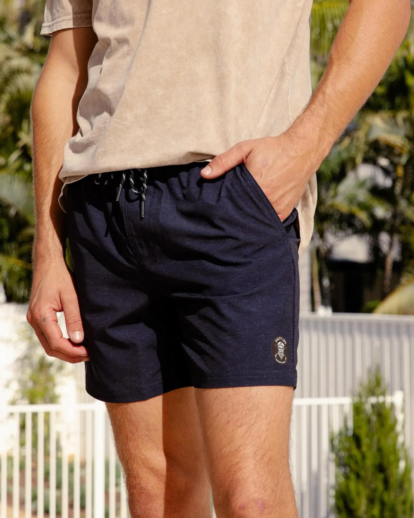 Salty Life Formal Elastic Waist Shorts Black Best