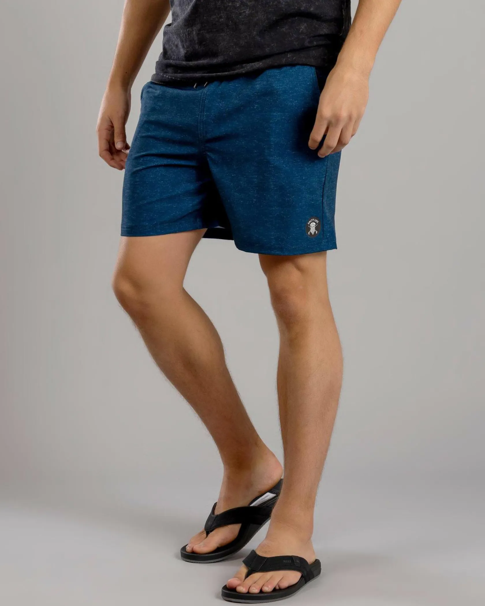 Salty Life Formal Elastic Waist Shorts Deep Blue Outlet