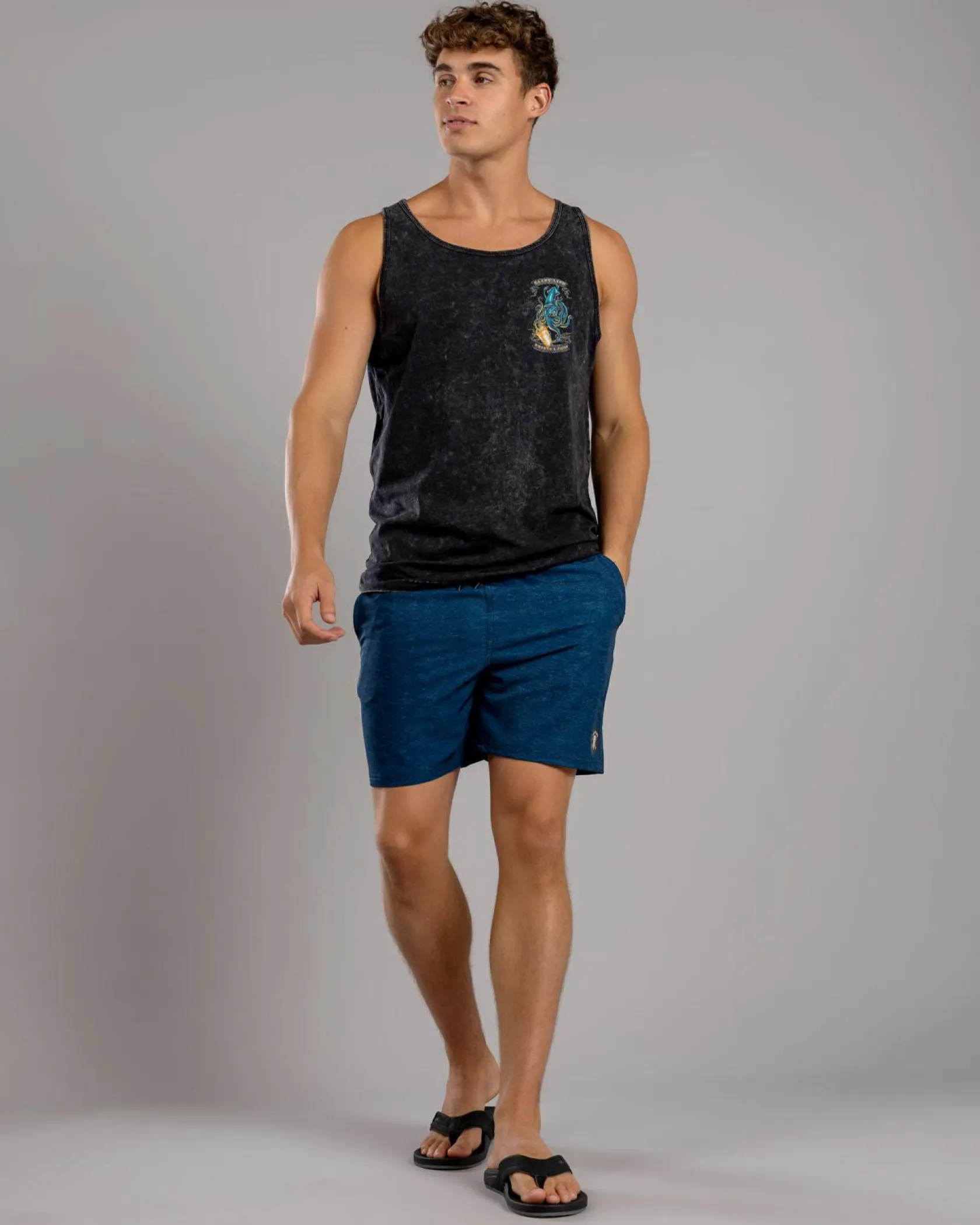 Salty Life Formal Elastic Waist Shorts Deep Blue Outlet