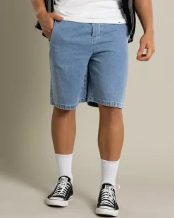Lucid Format Denim Walk Shorts Light Blue