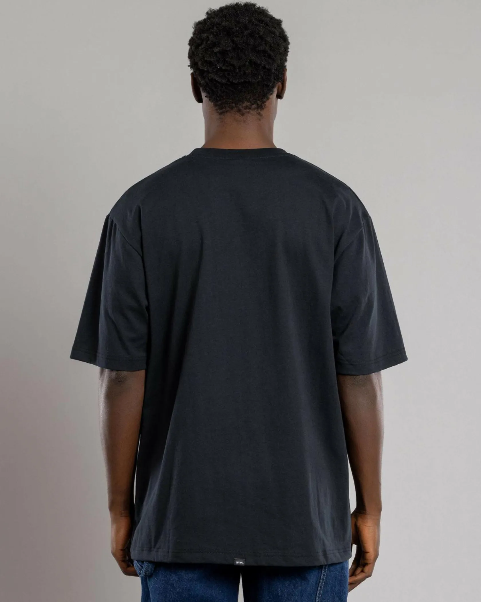 Thrills Fortune Favors Embro Oversize Fit T-Shirt Washed Black New