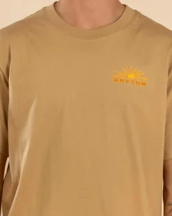 Rhythm Frame T-Shirt Macadamia Discount