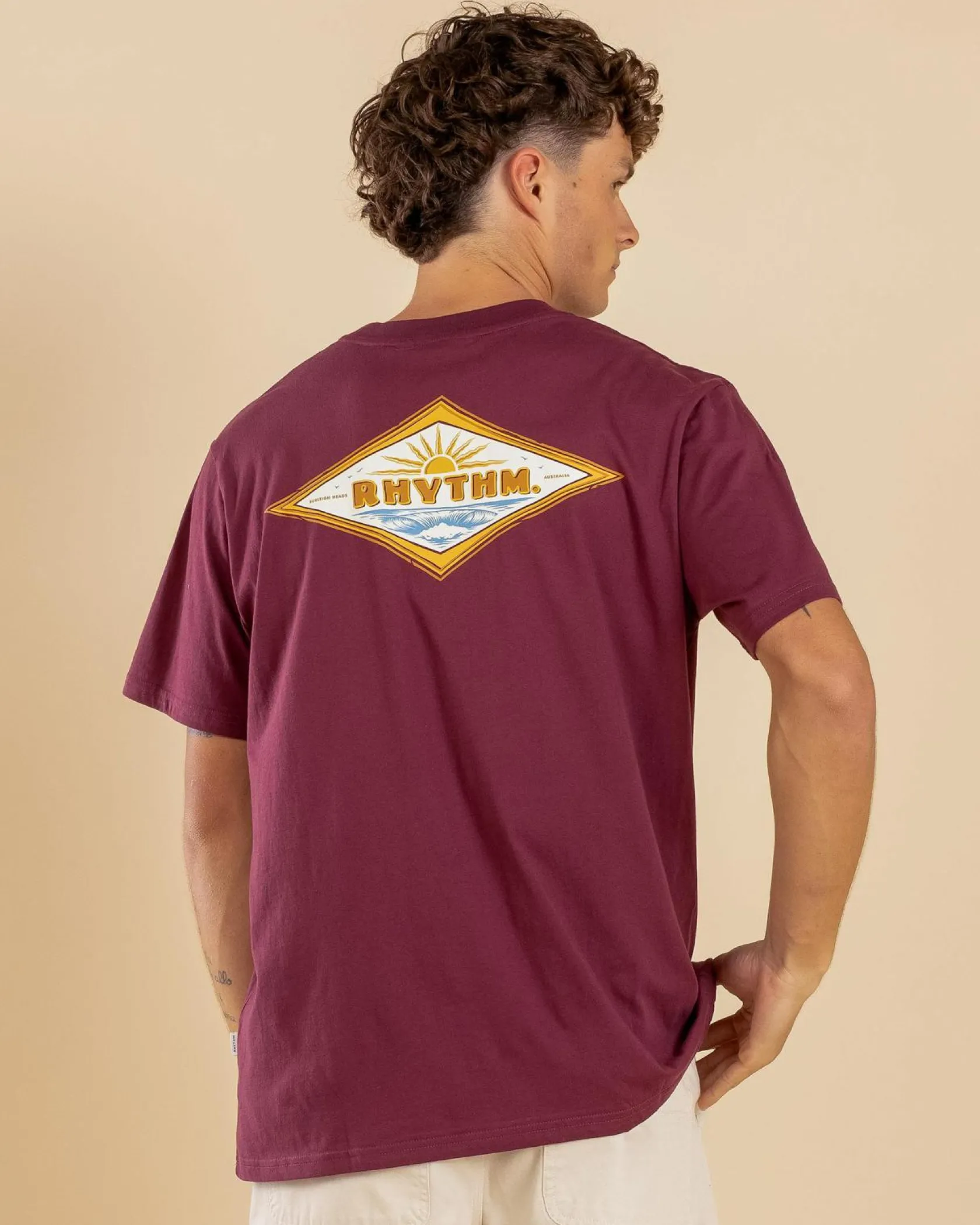 Rhythm Frame T-Shirt Merlot Sale