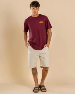 Rhythm Frame T-Shirt Merlot Sale