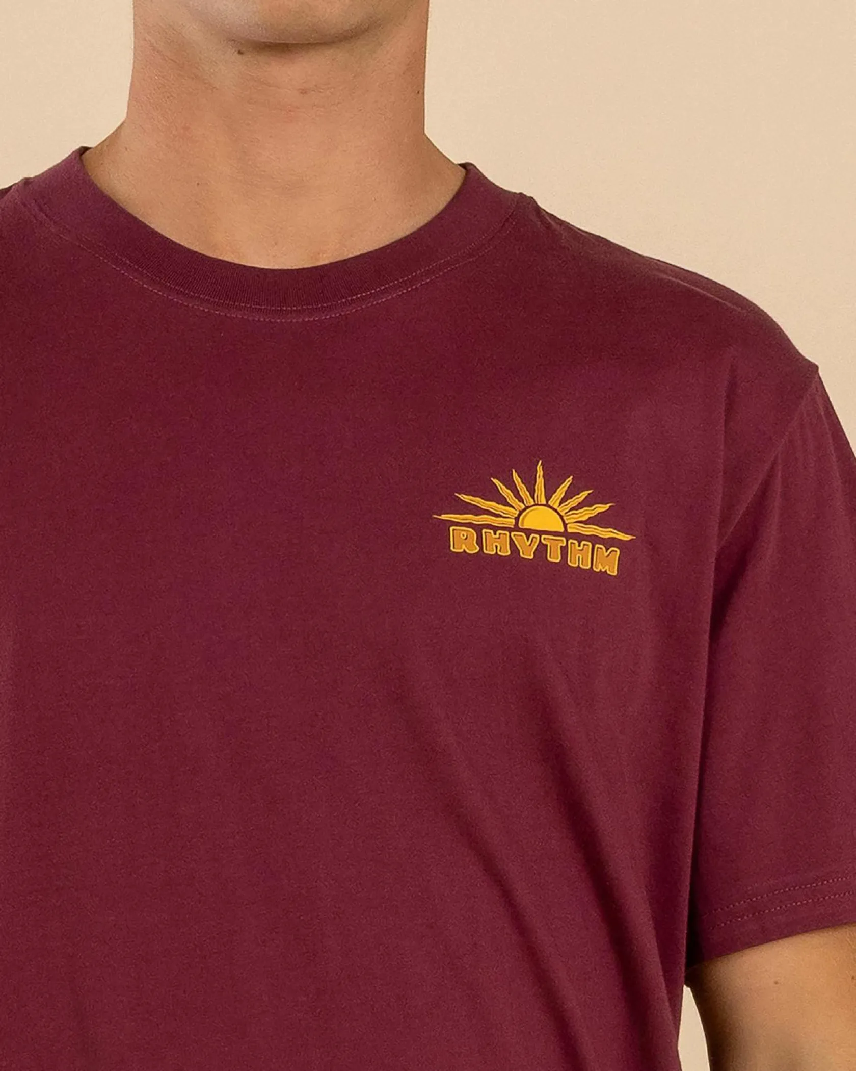 Rhythm Frame T-Shirt Merlot Sale
