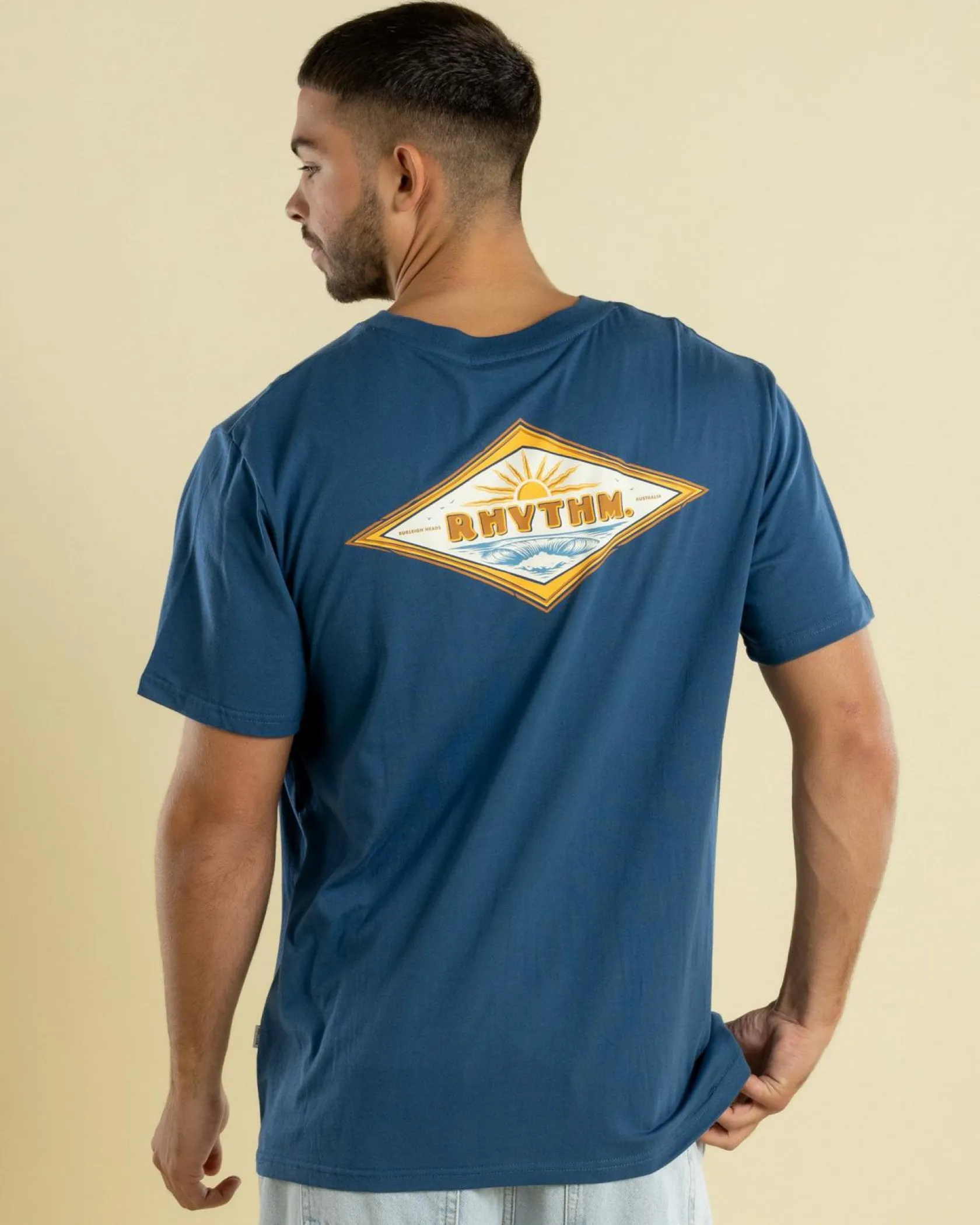 Rhythm Frame T-Shirt Vintage Blue Hot