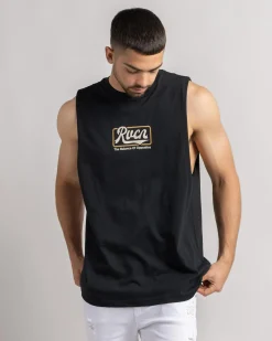 RVCA Frame Up Muscle T-Shirt Black Online