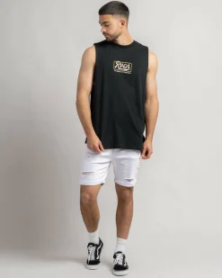 RVCA Frame Up Muscle T-Shirt Black Online