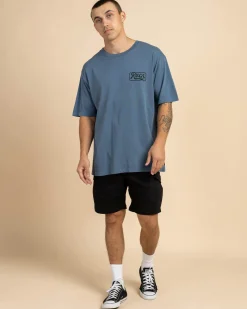 RVCA Frame Up T-Shirt Vintage Navy Discount