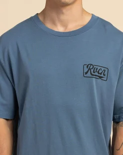 RVCA Frame Up T-Shirt Vintage Navy Discount