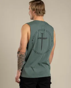 Lucid Fray Muscle Tank Green New