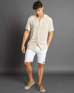 Lucid Freehand Short Sleeve Shirt Tan Clearance