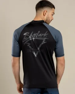 Skylark Frequency Short Sleeve Rash Vest Black/ Charcoal Sale