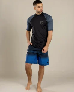 Skylark Frequency Short Sleeve Rash Vest Black/ Charcoal Sale