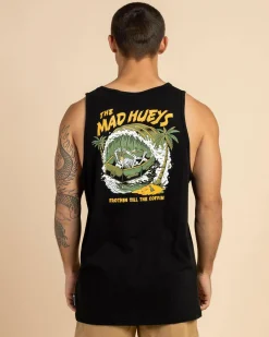 The Mad Hueys Frothin Coffin Singlet Tank Black New