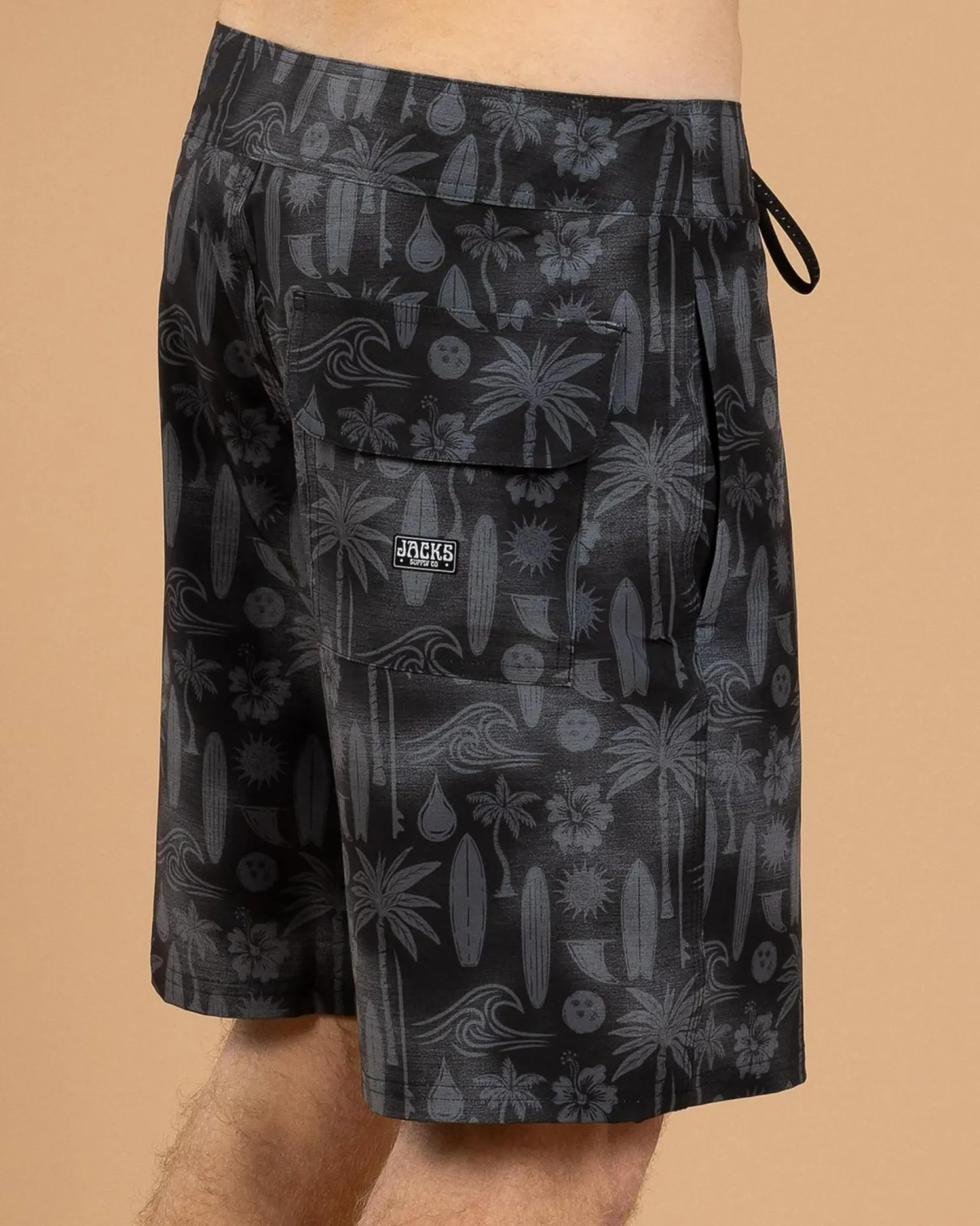 Jacks Funk Board Shorts Black New