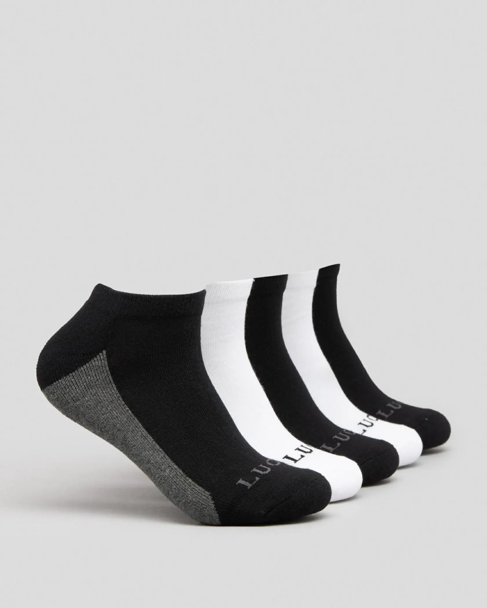 Lucid Fuzzled Ankle Socks 5 Pack White/black Hot