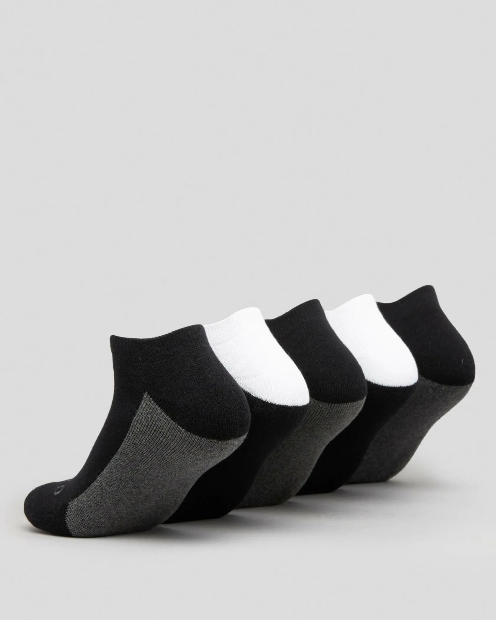 Lucid Fuzzled Ankle Socks 5 Pack White/black Hot